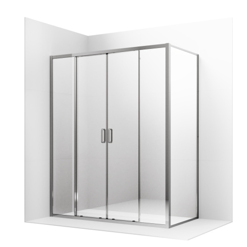 Душевой уголок Ambassador Forsa 17021112AX-90AX 170х90 стекло прозрачное профиль хром без поддона